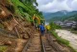大雨で予土線の窪川―江川崎間が終日運休 四万十市で線路に土砂流入