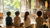 青森・弘前で夏休み朝の座禅体験 子どもの心を静める取り組み