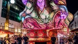 青森ねぶた祭、中心市街地で開幕 道成寺題材のねぶたが登場