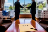 災害時の医薬品供給で連携 福井市と明祥が協定締結