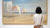 福岡県立美術館所蔵、三角嘉寿男の浜辺画が描く日常の風景