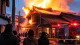 岐阜・大垣市郭町東で早朝に火災、周辺住民は警戒を