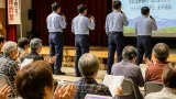 岐阜で特殊詐欺撲滅を歌で呼び掛け 県警ボーカル隊がカラオケ大会で啓発