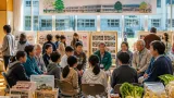 日置中で感謝祭、約200人が世代越えて交流