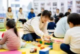 いわきで短大生と園児が交流 “遊び”で育む地域の学び
