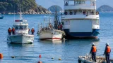 笠岡沖で漁船とフェリーが衝突 けが人なし、原因調査へ