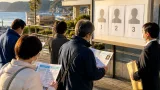勝浦市長選 告示 新人3氏が立候補