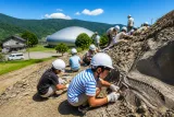 勝山で化石発掘体験 小学生向け2泊のジュラシックキャンプ実施