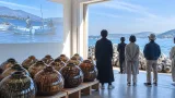 倉敷・下津井のタコつぼ漁を学生が表現 地域と芸術がつながる作品展