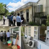 新学期へ向けた現場視察、少数民族支援と安全確保を優先