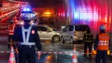 松江自動車道トンネル衝突で上下線通行止め 夜間に最大5キロ渋滞