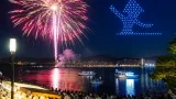 宍道湖の夜空に大輪、松江水郷祭が開幕