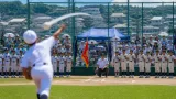 松山で学童野球開幕 杉谷拳士さんが始球式務める