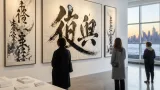 盛岡の書道作品、ニューヨーク展示で故郷の復興を発信