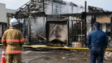 長岡リースの元作業所全焼、柏崎火災で確認