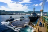 長崎・造船所岸壁で護衛艦から油流出、海保が調査