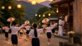 奈良・十津川と北海道の中学生が伝統盆踊りで絆再確認