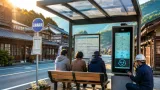 日南町でスマートバス停の実証開始、地域サービスのデジタル化を検証