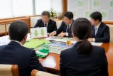 さいたまブロンコス新体制、市長に今後の方針を報告