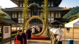 東大寺で夏越の茅の輪くぐり 無病息災願う解除会に参拝者