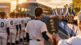 甲府・東海大甲府が甲子園へ出発 主将に「風林火山」の軍配