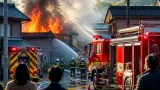 鳥取・三朝で建物火災 消火活動続く、周辺住民に注意呼び掛け