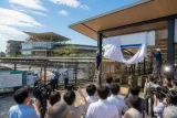 豊田で愛知環状鉄道の駅名ネーミングライツ除幕式が実施
