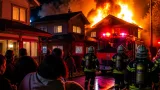 宇都宮・天神で建物火災発生 夜間の発見、周辺住民に注意喚起