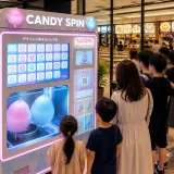 イオンモール茨木に設置 全自動わたあめ自販機が話題