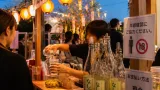 八鹿酒造が「なしかぼす」を初披露 大分七夕まつりで杯売り出店