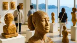 米国で活動した木彫作家が周防大島で個展 移住後の創作発表