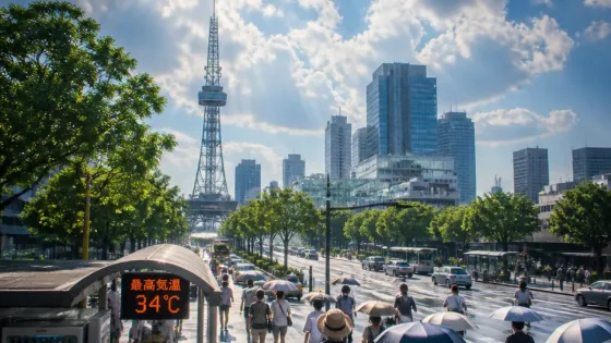 県内は曇り中心、名古屋34度の予想