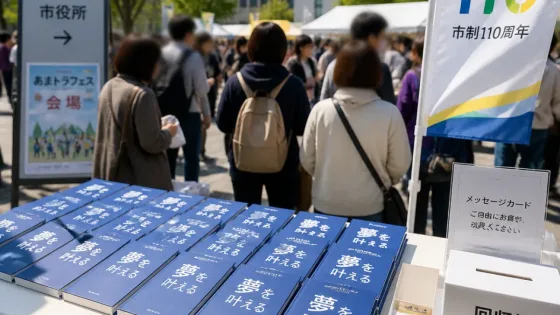 尼崎で堂安律選手の「夢を叶える」ノート配布キャンペーン開始へ