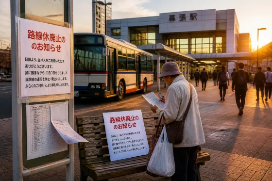 千葉・幕張でバス路線廃止 地域の移動に影響