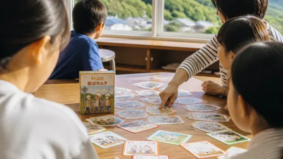浜松で制作の「防災カルタ」、ルワンダで命を守る授業に活用