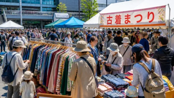 川口駅前で「川口大古着まつり」 キュポ・ラ広場で再生衣類やフリマ出店