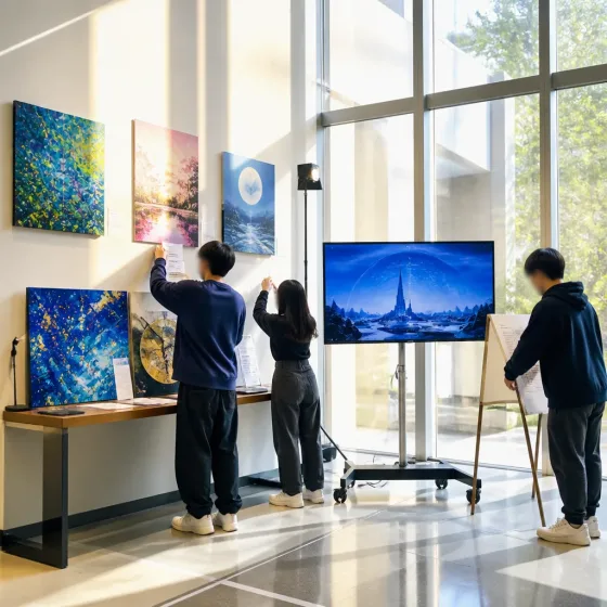 駅舎で開幕、教員養成大生の企画展が示す芸術教育の実践