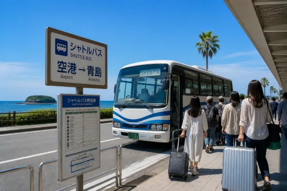 宮崎空港と青島を直結する期間限定シャトルバス運行開始