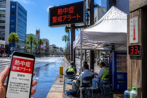 午前中から真夏日、県内に今季初の熱中症警戒アラート発表