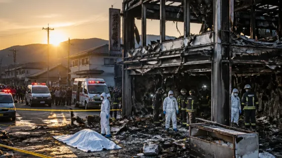 ケーキ店火災で3人死傷、刺し傷で失血死と判明 県警が事件として捜査