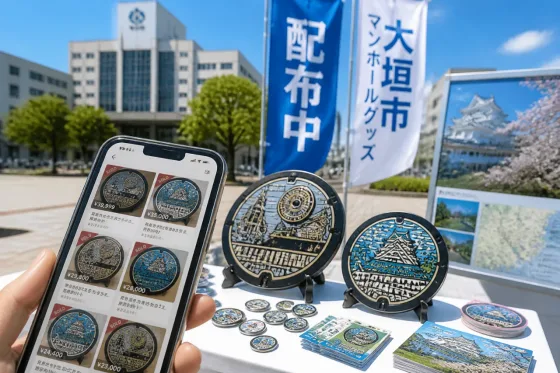 大垣で配布の「エヴァ」マンホール関連グッズ、一時高額転売に