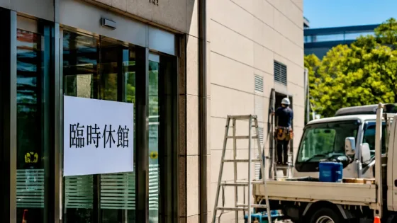 岡山県立博物館が冷房故障で臨時休館、来館前の確認を