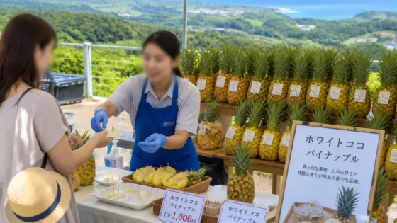 沖縄・東村で登場 白い果肉の新パイン「ホワイトココ」販売開始