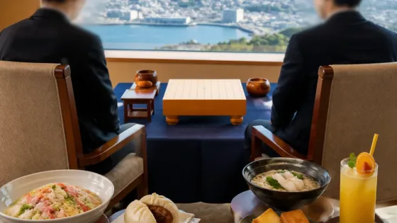 将棋王位戦第4局、長崎の味で英気を養う対局者ら