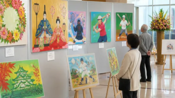 さいたま、ねんりんピック記念パネル原画展が市内で始まる