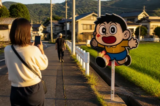 鳥取で話題の“迫力”飛び出し注意看板、見かけた際の注意点