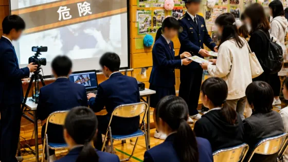 宇都宮北高と東署が連携、文化祭で闇バイト防止の啓発動画を上映