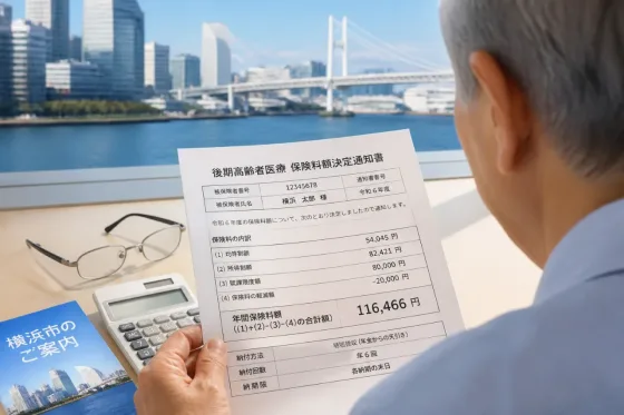 横浜市、後期高齢者保険料通知書の見方を改めて周知