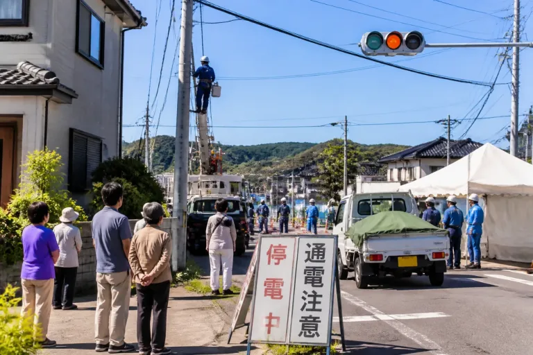 南房総で約330軒停電、午後復旧見込み 自治体と住民に影響
