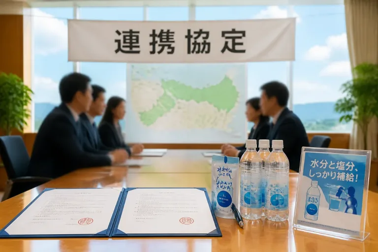 県と製薬大手が連携 熱中症対策で地域の搬送増加に対応へ